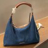 Retro Hong Kong-Style Denim Tote Bag for Women - Versatile Underarm Shoulder Crossbody Bag, 2023 Fashion Essential
