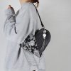 Retro Jacquard Embroidered Heart Beaded Crossbody Bag for Women - Handmade Sweet Cool Underarm Style