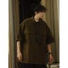 Retro Japanese Style Short Sleeve Shirt Jacket for Men - Loose Casual Summer Workwear for City Boys
