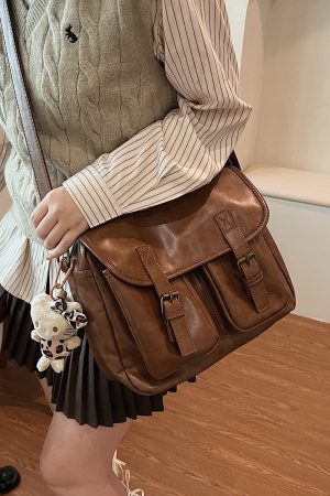 Retro Large-Capacity Crossbody Bag - Versatile Commuter Travel Shoulder Bag for Spring 2025