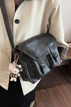 Retro Large-Capacity Crossbody Bag - Versatile Commuter Travel Shoulder Bag for Spring 2025