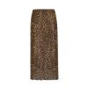 Retro Leopard Print Elastic Mesh Skirt - Y2K Inspired Fashion Statement