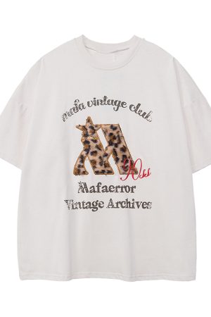 Retro Letter Patch Embroidered Short-Sleeve T-Shirt for Women - Trendy Casual Summer Top, Loose Fit, American Vintage Style