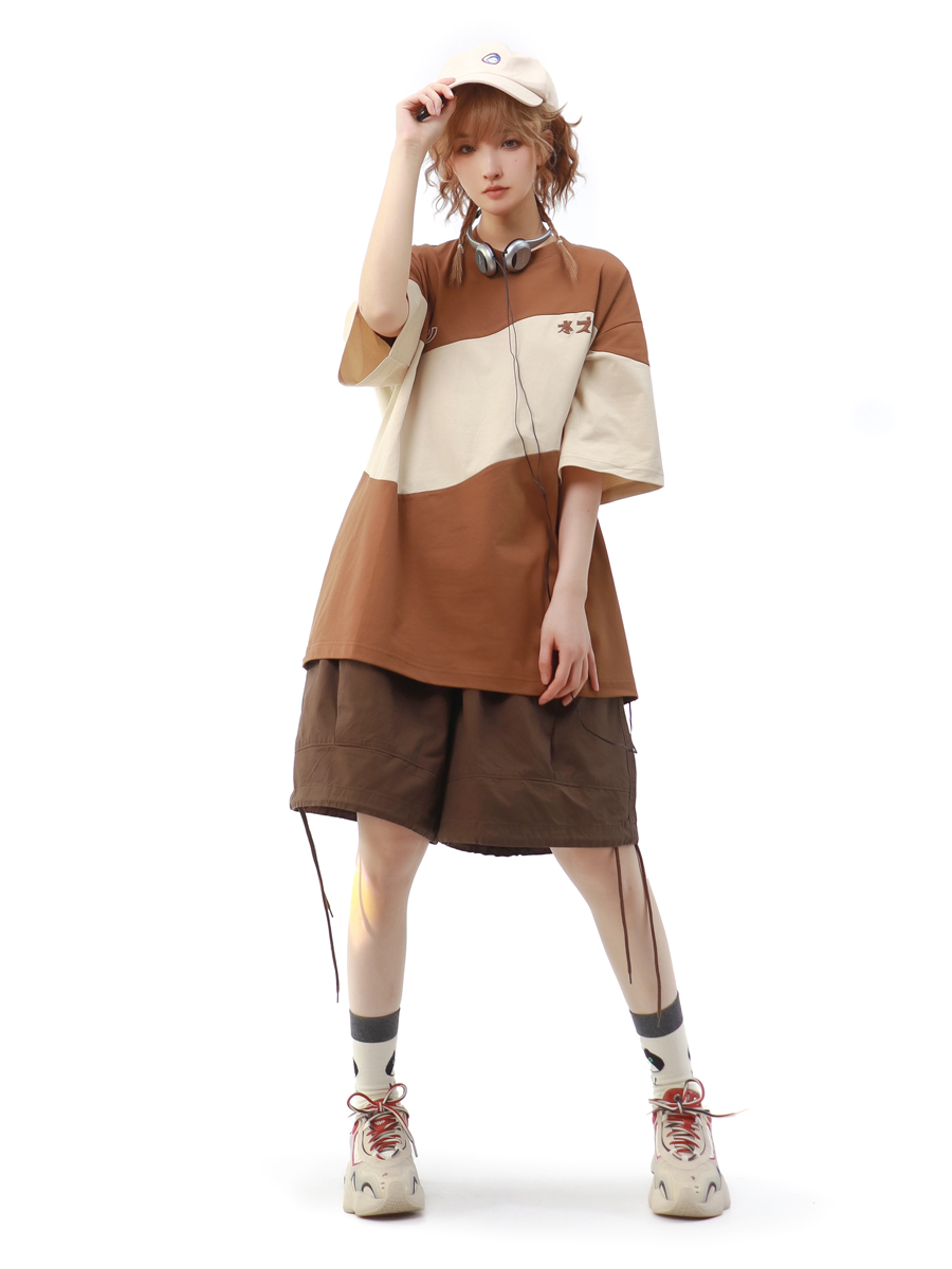 Retro Loose-Fit Casual Men's T-Shirt with Short Sleeves - Japanese Style Summer Top for Couples Retro Loose-Fit Casual Men's T-Shirt with Short Sleeves - Japanese Style Summer Top for Couples