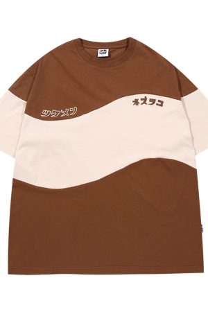 Retro Loose-Fit Casual Men's T-Shirt with Short Sleeves - Japanese Style Summer Top for Couples