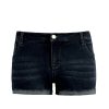 Retro Low-Waist Buttock-Hugging Rolled Hem Denim Shorts - Y2K Inspired Fashion for a Chic Summer Look