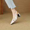 Retro Minimalist Chunky High-Heeled Sandals with Open Back - Super Comfortable Hollow Square-Toe Design for Stylish Summer Looks