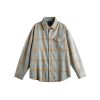 Retro Plaid Color-Blocking Long Sleeve Shirt for Men and Women - Versatile Casual Oversized Style for Early Spring
