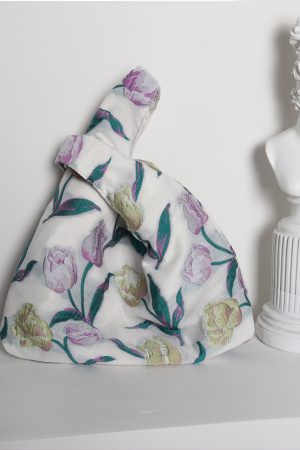 Retro Purple Floral Tulip Tote Bag for Women - Large Capacity Summer Commuter Bag, Fashionable Versatile Y2K Style