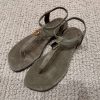 Retro Sheepskin Flat Sandals with Metal Buckle, One-Strap Toe Post Roman Beach Flip-Flops for Women - Versatile Summer Footwear