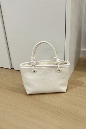 Retro Shiny Handheld Vegetable Basket Bag - Versatile Casual Women's Crossbody Small Square Bag for Spring/Summer 2025