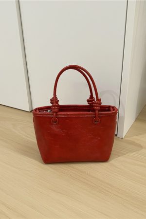 Retro Shiny Handheld Vegetable Basket Bag - Versatile Casual Women's Crossbody Small Square Bag for Spring/Summer 2025