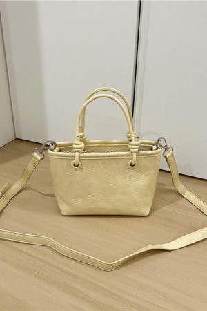 Retro Shiny Handheld Vegetable Basket Bag - Versatile Casual Women's Crossbody Small Square Bag for Spring/Summer 2025