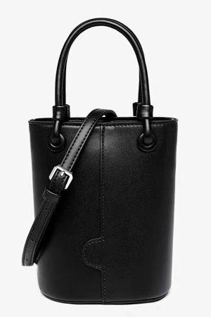 Retro Small-Volume Bucket Bag for Autumn/Winter - Versatile Shoulder & Crossbody Design with Enhanced Texture