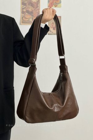 Retro Soft Leather Crossbody Bag for Women - 2025 New Model, Large Capacity Versatile Shoulder Tote Bag
