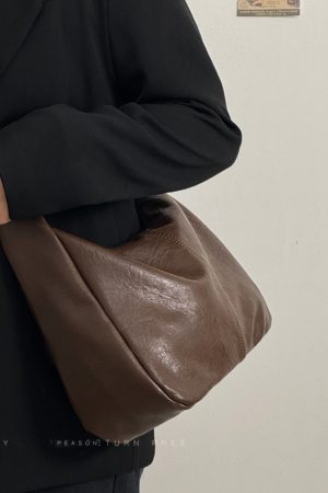 Retro Soft Leather Crossbody Bag for Women - 2025 New Model, Large Capacity Versatile Shoulder Tote Bag