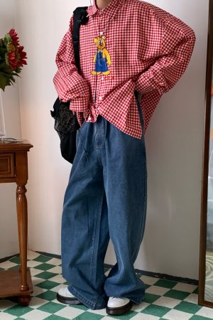 Retro Solid Color Plus Size Wide Leg Pants - Handmade Hong Kong Style, Versatile Loose Floor-Length Trousers for Trendy Looks