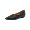 Retro Square-Toe Flats for Women - Soft Leather, Slip-On Comfort, Vintage-Inspired Grandma Shoes