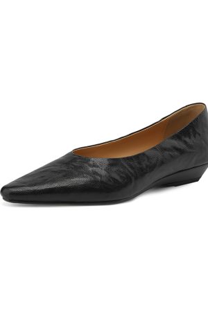 Retro Square-Toe Flats for Women - Soft Leather, Slip-On Comfort, Vintage-Inspired Grandma Shoes