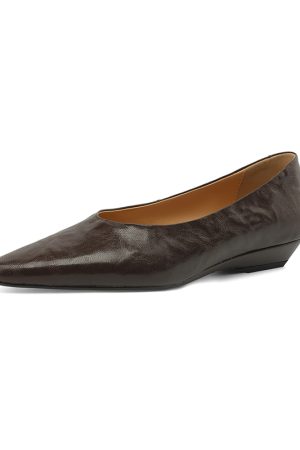 Retro Square-Toe Flats for Women - Soft Leather, Slip-On Comfort, Vintage-Inspired Grandma Shoes