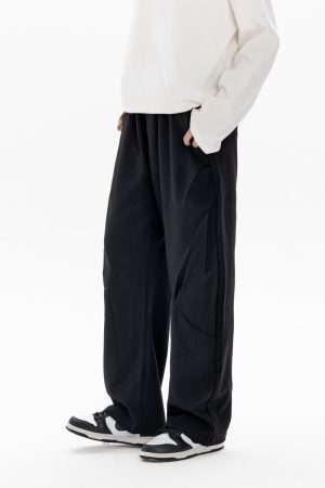 Retro Stylish Foldable Casual Pants for Men - Versatile Loose Fit Long Trousers for Autumn Winter Trend