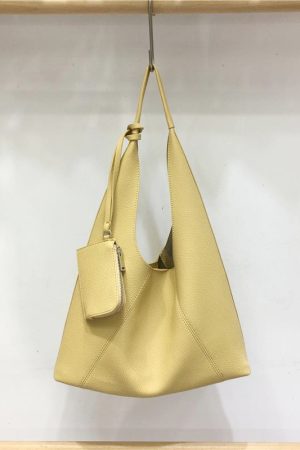 Retro Triangle Tote Bag for Women - Large Capacity Soft Leather Shoulder Bag in Minimalist Style, Perfect for Casual Outfits