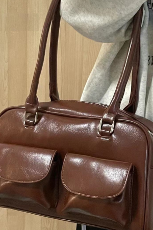 Retro Women's Underarm Bag 2024 - Trendy College Style Large Capacity Shoulder Tote Fashion Bag