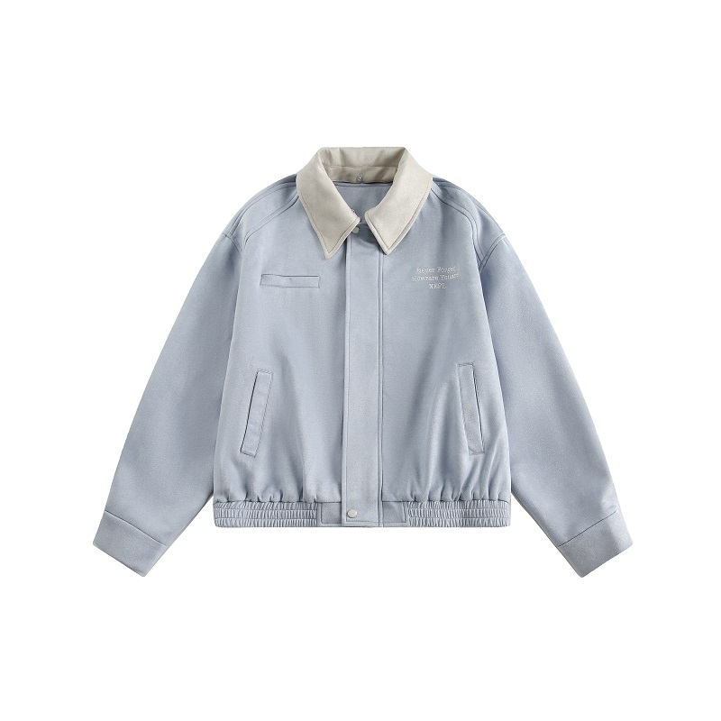 Reversible Suede Baseball Jacket for Couples - Spring 90s American Hip-Hop Embroidered Trendy Style Reversible Suede Baseball Jacket for Couples - Spring 90s American Hip-Hop Embroidered Trendy Style