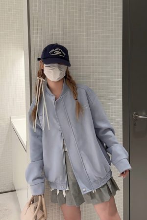 Reversible Suede Baseball Jacket for Couples - Spring 90s American Hip-Hop Embroidered Trendy Style