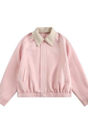 Reversible Suede Baseball Jacket for Couples - Spring 90s American Hip-Hop Embroidered Trendy Style