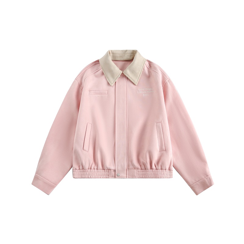 Reversible Suede Baseball Jacket for Couples - Spring 90s American Hip-Hop Embroidered Trendy Style Reversible Suede Baseball Jacket for Couples - Spring 90s American Hip-Hop Embroidered Trendy Style