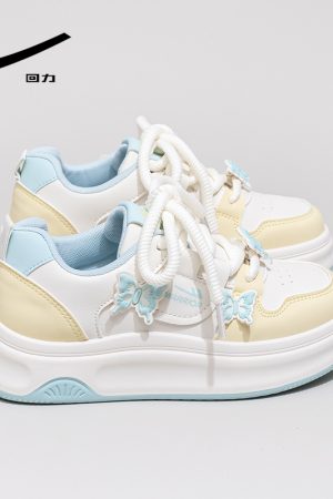 Sakura Pink Butterfly Sneakers for Women - 2025 Summer Euro Style Versatile Big Toe Shoes, Trendy & Hot Selling Footwear