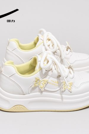 Sakura Pink Butterfly Sneakers for Women - 2025 Summer Euro Style Versatile Big Toe Shoes, Trendy & Hot Selling Footwear