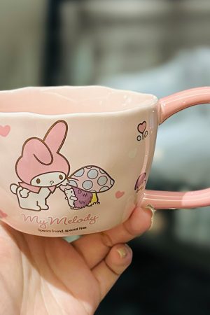 Sanrio Kuromi Ceramic Mug - Cute Cinnamoroll Coffee Cup, Perfect Birthday Gift for Girls, Collectible Kawaii Style Drinkware