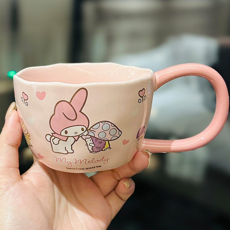 Sanrio Kuromi Ceramic Mug - Cute Cinnamoroll Coffee Cup, Perfect Birthday Gift for Girls, Collectible Kawaii Style Drinkware Sanrio Kuromi Ceramic Mug - Cute Cinnamoroll Coffee Cup, Perfect Birthday Gift for Girls, Collectible Kawaii Style Drinkware