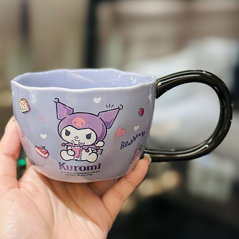 Sanrio Kuromi Ceramic Mug - Cute Cinnamoroll Coffee Cup, Perfect Birthday Gift for Girls, Collectible Kawaii Style Drinkware Sanrio Kuromi Ceramic Mug - Cute Cinnamoroll Coffee Cup, Perfect Birthday Gift for Girls, Collectible Kawaii Style Drinkware