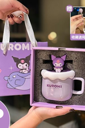 Sanrio Kuromi Ceramic Mug - Cute Cinnamoroll Coffee Cup, Perfect Birthday Gift for Girls, Collectible Kawaii Style Drinkware