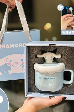 Sanrio Kuromi Ceramic Mug - Cute Cinnamoroll Coffee Cup, Perfect Birthday Gift for Girls, Collectible Kawaii Style Drinkware