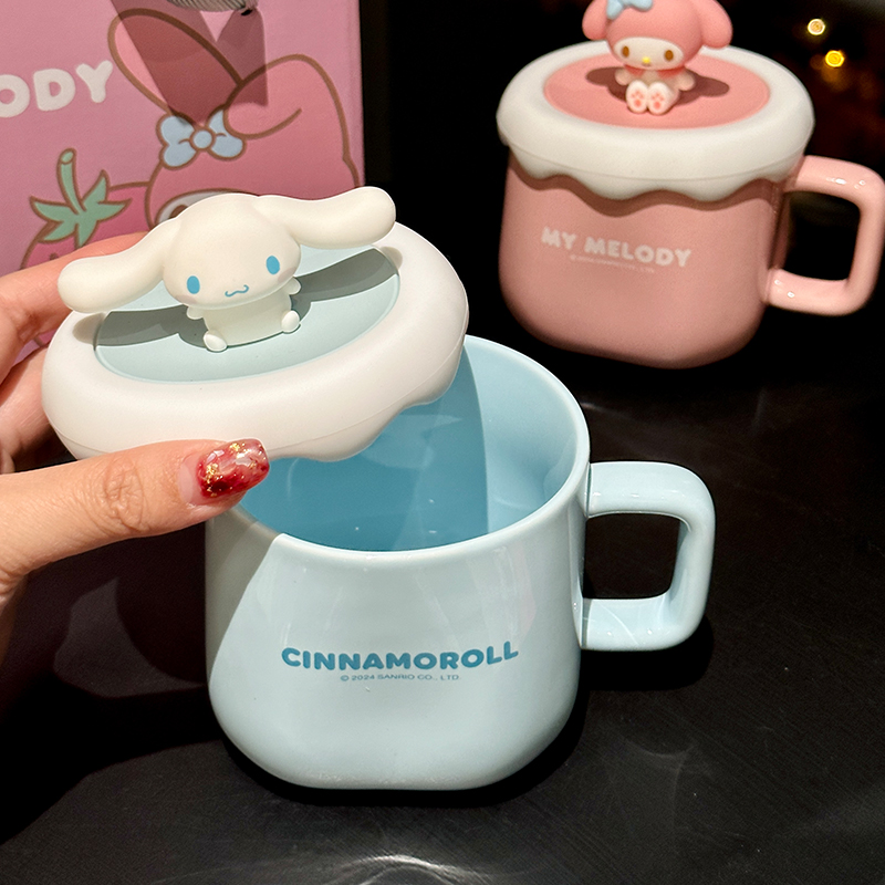 Sanrio Kuromi Ceramic Mug - Cute Cinnamoroll Coffee Cup, Perfect Birthday Gift for Girls, Collectible Kawaii Style Drinkware Sanrio Kuromi Ceramic Mug - Cute Cinnamoroll Coffee Cup, Perfect Birthday Gift for Girls, Collectible Kawaii Style Drinkware