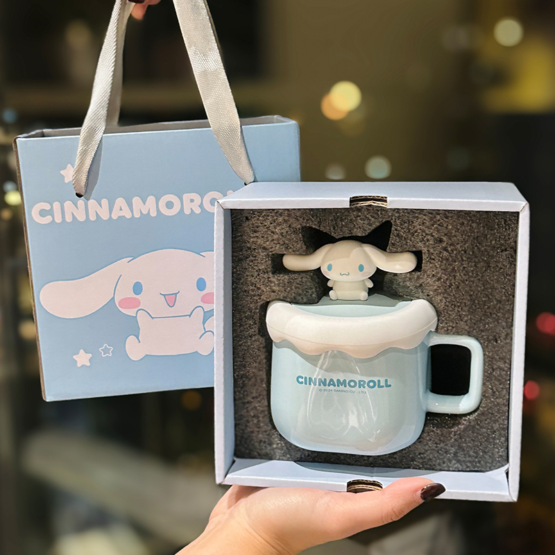 Sanrio Kuromi Ceramic Mug - Cute Cinnamoroll Coffee Cup, Perfect Birthday Gift for Girls, Collectible Kawaii Style Drinkware Sanrio Kuromi Ceramic Mug - Cute Cinnamoroll Coffee Cup, Perfect Birthday Gift for Girls, Collectible Kawaii Style Drinkware