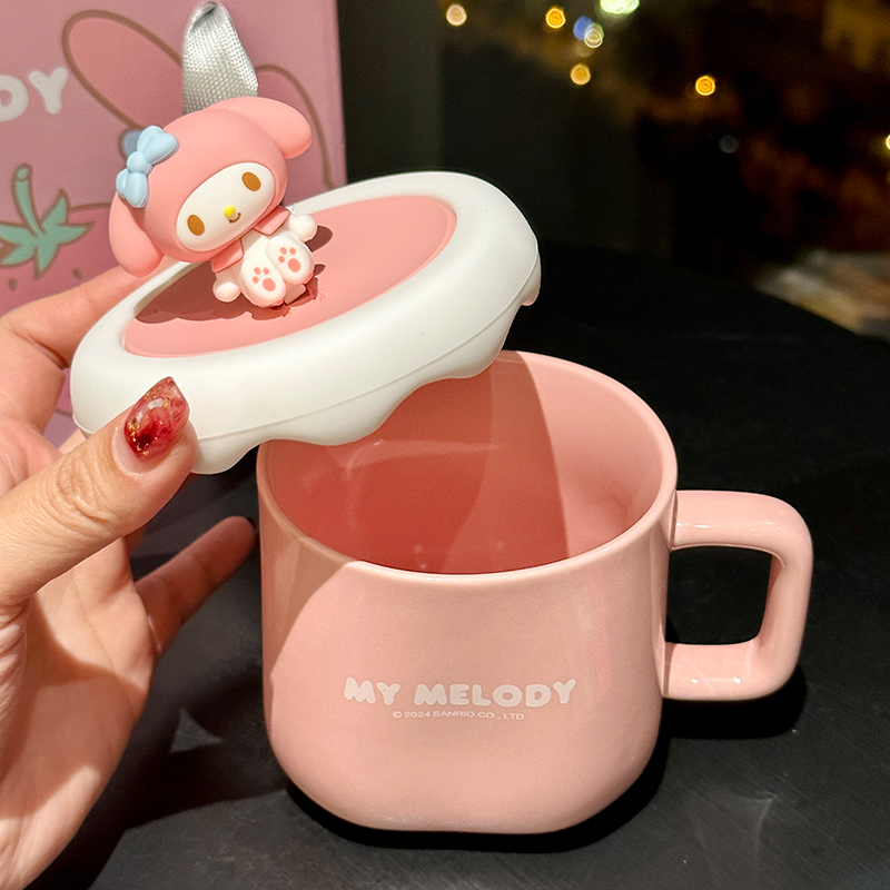 Sanrio Kuromi Ceramic Mug - Cute Cinnamoroll Coffee Cup, Perfect Birthday Gift for Girls, Collectible Kawaii Style Drinkware Sanrio Kuromi Ceramic Mug - Cute Cinnamoroll Coffee Cup, Perfect Birthday Gift for Girls, Collectible Kawaii Style Drinkware