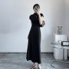 Satin Half Skirt with Diagonal Cut, Flared Design, High Waist, Silky Elastic Waist, Versatile Glossy Mid-Length Acetate Skirt