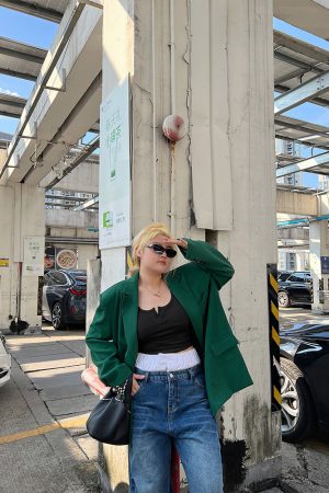 Sexy Halter Sleeveless Slim Fit Camisole Top - Spring/Summer Hot Girl Style, Trendy and Fashionable for Y2K and 90s Vibes