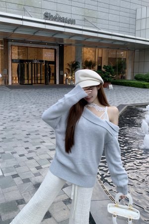 Sexy Lace Layered Top with Built-In Chest Pad - Women's Outerwear for Y2K and Korean Style Fashion