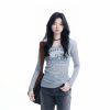 Sexy Slim-Fit Knitted Sweater for Women - American Style Round Neck Long Sleeve T-Shirt, Casual Chic Fashion, Perfect for Y2K Looks