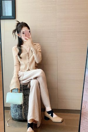 Sheepskin Square-Toed Ballet Shoes for Women, Cross-Strap Pig-Nose Retro Flat Chunky Heel Loafers