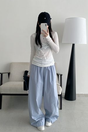 Sheer Long-Sleeve T-Shirt for Women, 3D Foam Printed Sun Grapefruit Design, Summer Versatile Slim-Fit Sun Protection Top