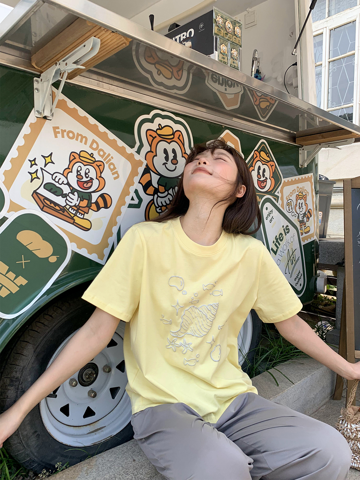 Silver 3D Conch Print Short Sleeve T-Shirt for Women - Loose Fit Pure Cotton Summer Top - Trendy 2025 Fashion Essential Silver 3D Conch Print Short Sleeve T-Shirt for Women - Loose Fit Pure Cotton Summer Top - Trendy 2025 Fashion Essential