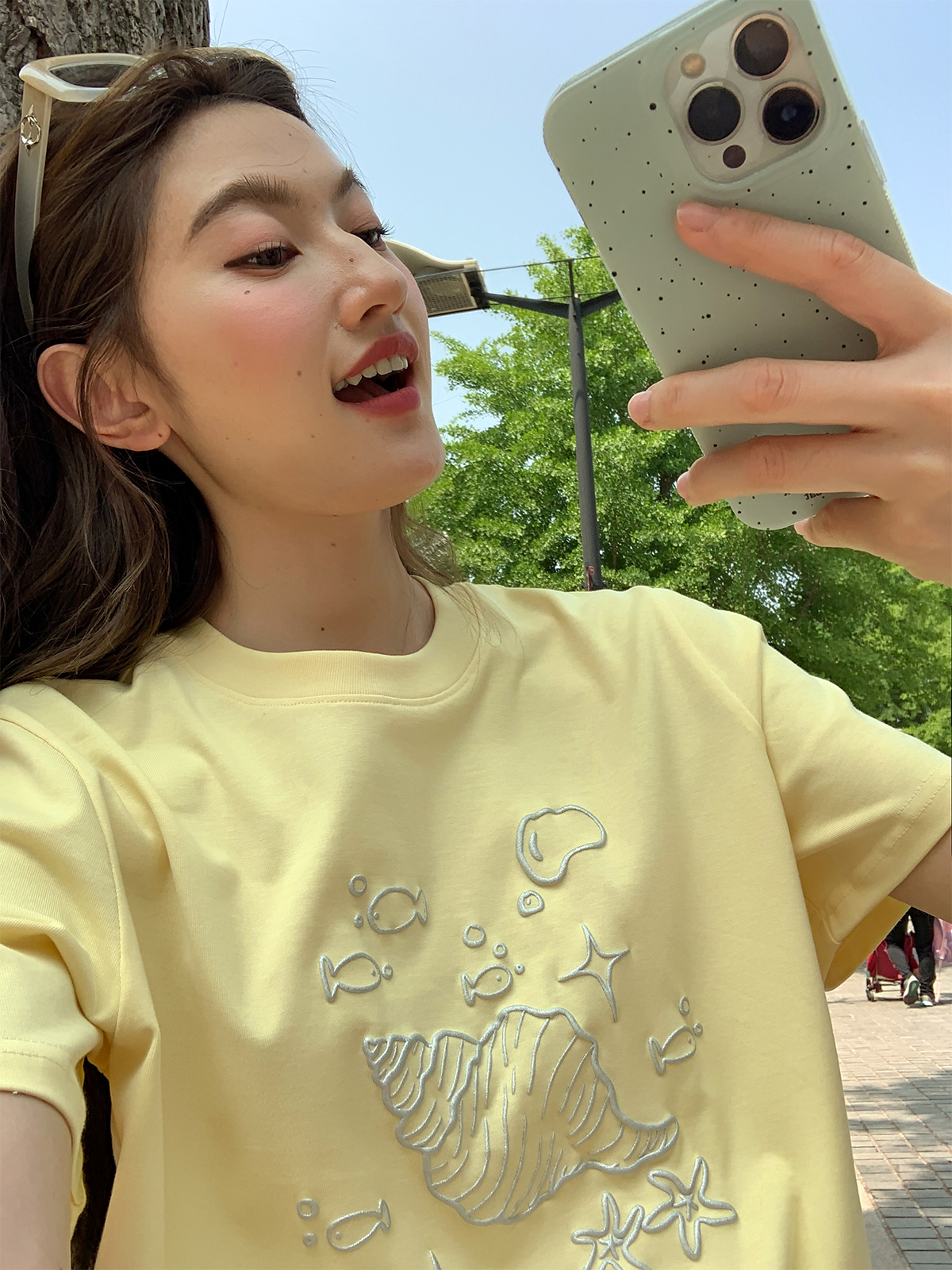 Silver 3D Conch Print Short Sleeve T-Shirt for Women - Loose Fit Pure Cotton Summer Top - Trendy 2025 Fashion Essential Silver 3D Conch Print Short Sleeve T-Shirt for Women - Loose Fit Pure Cotton Summer Top - Trendy 2025 Fashion Essential