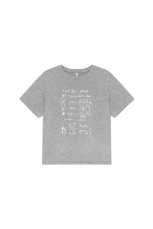 Silver Glitter Foam Letter Printed Short Sleeve T-shirt for Women - Loose Pure Cotton Round Neck Top for Spring Summer Fashion